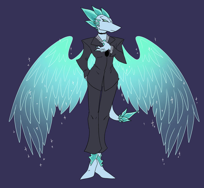 Frostbitten Storm in a Lawbot-like outfit.